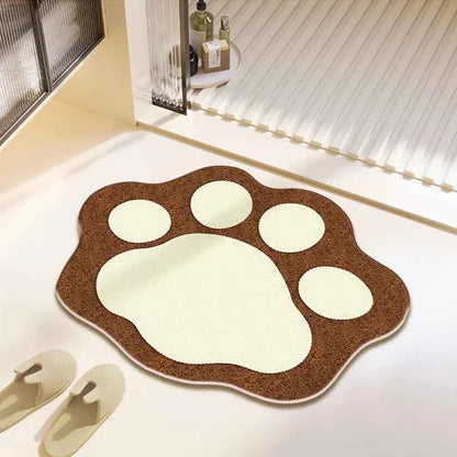 Cute Bear Claw Bathroom Carpet Absorbent Non Slip Foot Mat