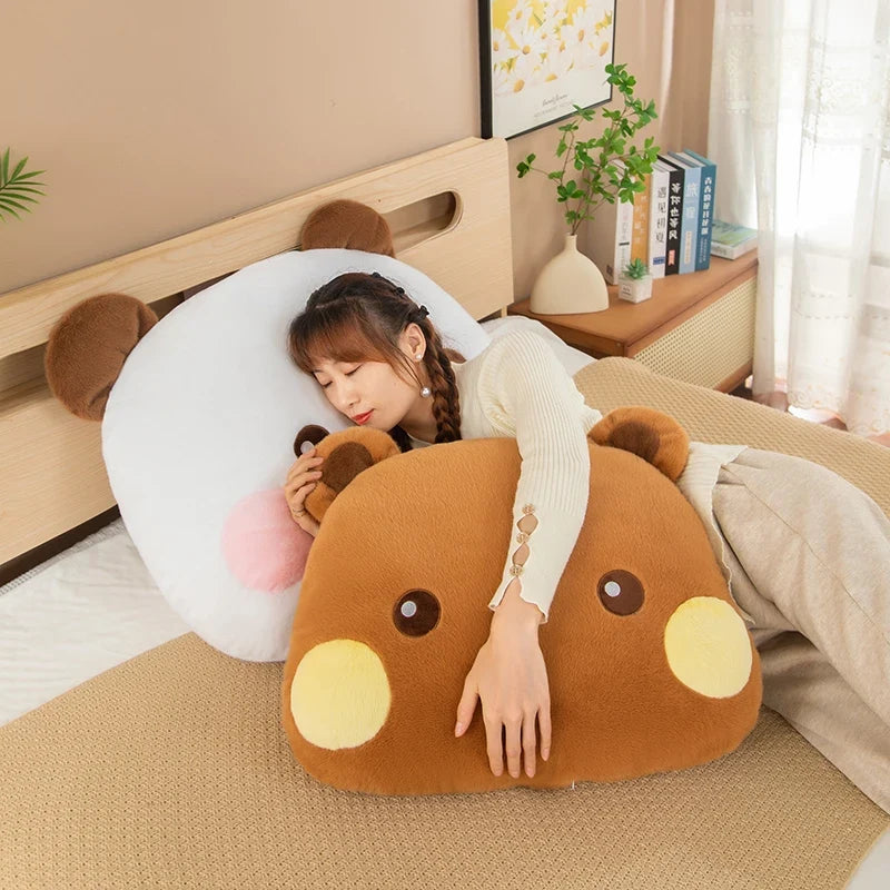 Cute Panda Cat Plush Pillow – Soft Kawaii Stuffed Cushion