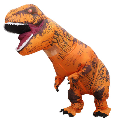 Adult T-Rex Inflatable Costume Standing Dinosaur Mascot for Halloween & Christmas Fun Animal Party Role-playing Outfit Apparel
