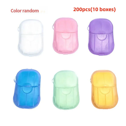 200/100PCS Travel Soap Paper Disposable Convenient Soap Paper Washing Hand Clean Scented Mini Slice Soaps Bathroom Accessories