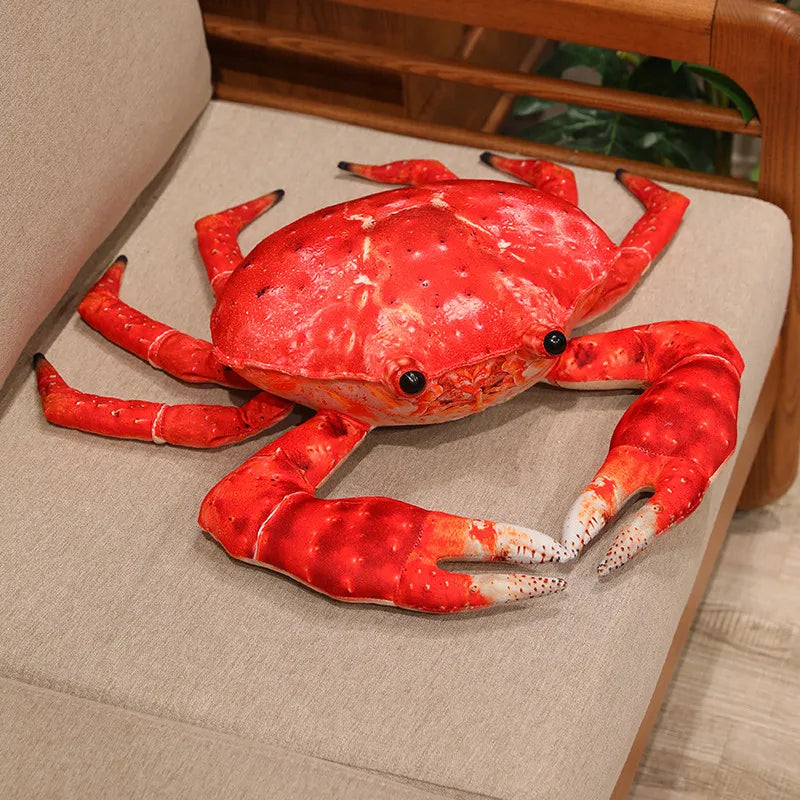 Kawaii Crab Plush Toy – Soft King Crab Pillow Cushion