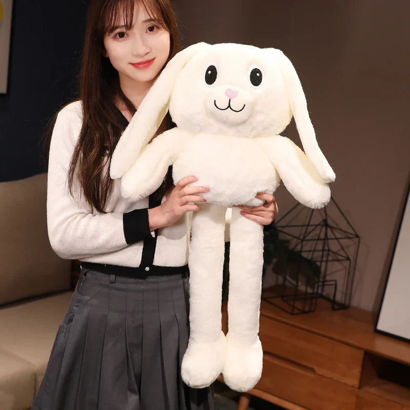 Long Ear Rabbit Plush Toy – Adjustable Giant Bunny Pillow