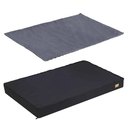 Orthopedic Dog Mattress Bed – Thick Sponge Foam Crate Cushion with Removable Washable Waterproof Cover, M/L/XL/XXL