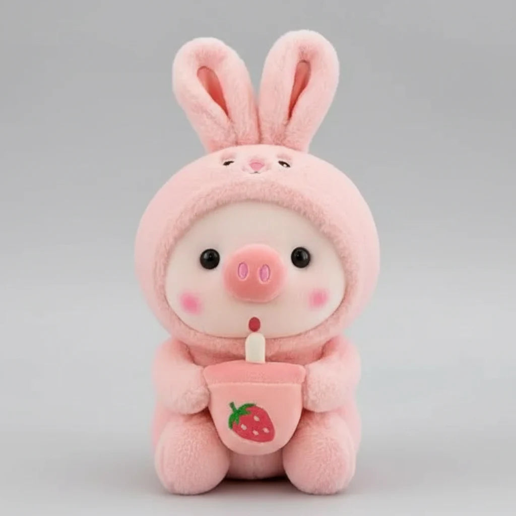 Milk Tea Pig Plush Pillow – Cute Frog Animal Stuffed Doll