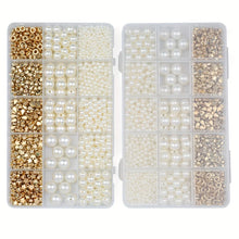 1240PCS 10x17mm CCB Imitation Pearl Acrylic Spacer Beads – DIY Jewelry Making Kit for Bracelets, Necklaces & Craft Accessories