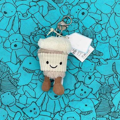 Mini Food Plush Bag Charm – Soft Jellyfish Cherry Watermelon Keychain Plush
