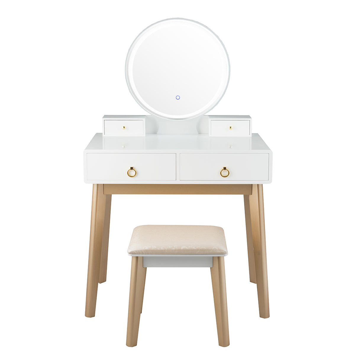 Makeup Vanity Table Set 3 Color Lighting Dressing Table