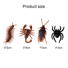 12/48pcs Halloween Simulation Bug Cockroach Spider Centipede Scorpion Plastics Prank Bug Funny Halloween DIY Decoration TMZ