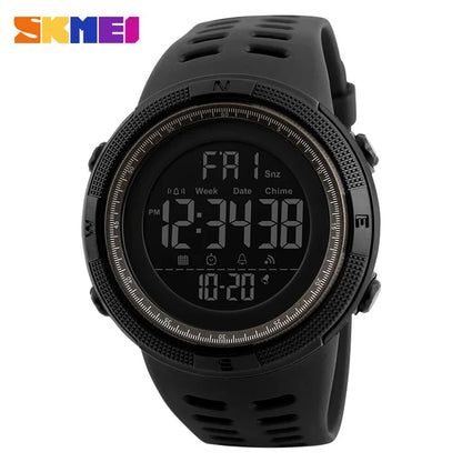 SKMEI 1251 Sports Digital Watch for Men Waterproof Electronic Countdown Mens Wristwatches Military Clock 1560 reloj hombre 1068