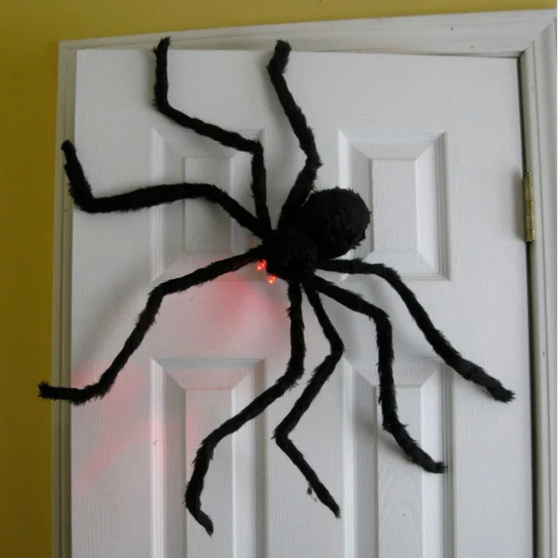 30cm/50cm/90cm/150cm/200cm Extra Large Plush Black Spider Outdoor Home Bar Party Haunted House Horror Props Halloween Decoration
