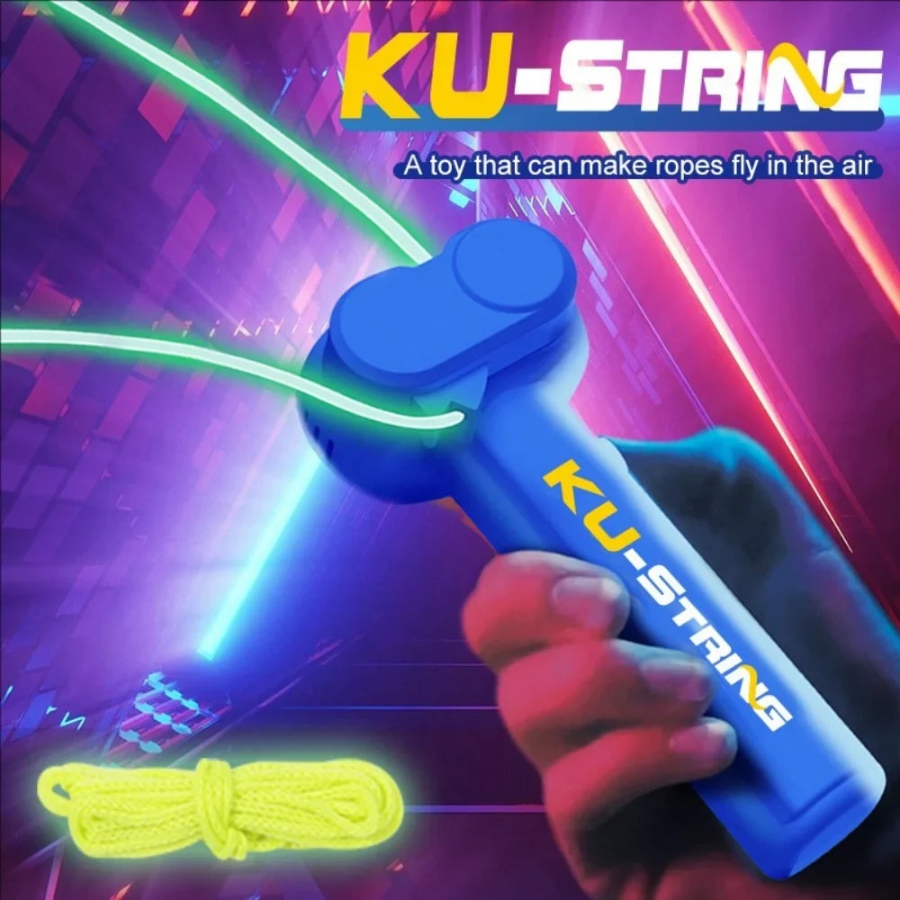 Glow-in-the-dark fun electric rope thruster children's outdoor new exotic decompression toys Creative toys for cats and pets