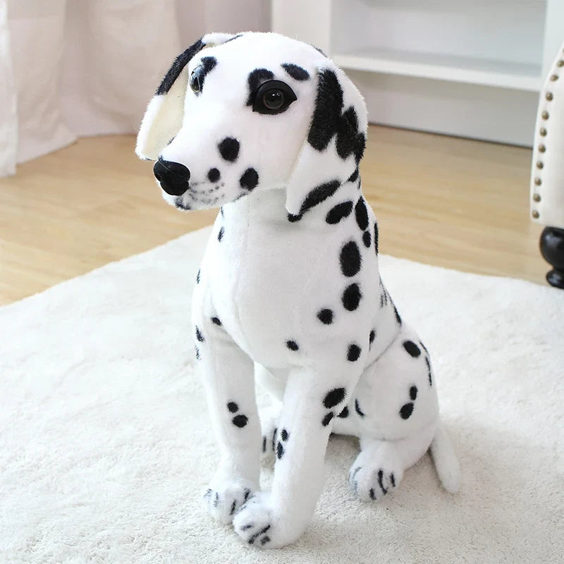 Realistic Sitting Dog Plush Toy – Rottweiler, Beagle, German Shepherd & Dalmatian