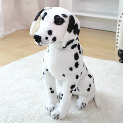 Realistic Sitting Dog Plush Toy – Rottweiler, Beagle, German Shepherd & Dalmatian
