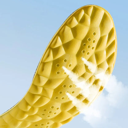 4D Cloud Technology Sports Insoles for Shoes PU Sole Soft Breathable Shock Absorption Cushion Running Orthopedic Care Insoles