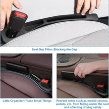 2pc Car Seat Gap Filler Organizer Pu Waterproof Car Seat Gap Plug Strip with 2 Grooves Seat Gap Storage Auto Interior Accessorie