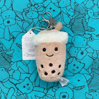 Mini Food Plush Bag Charm – Soft Jellyfish Cherry Watermelon Keychain Plush
