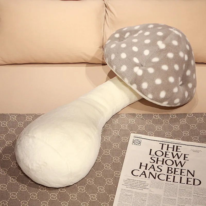 Giant Mushroom Plush Pillow – Huggable Plant Cushion for Sofa & Floor