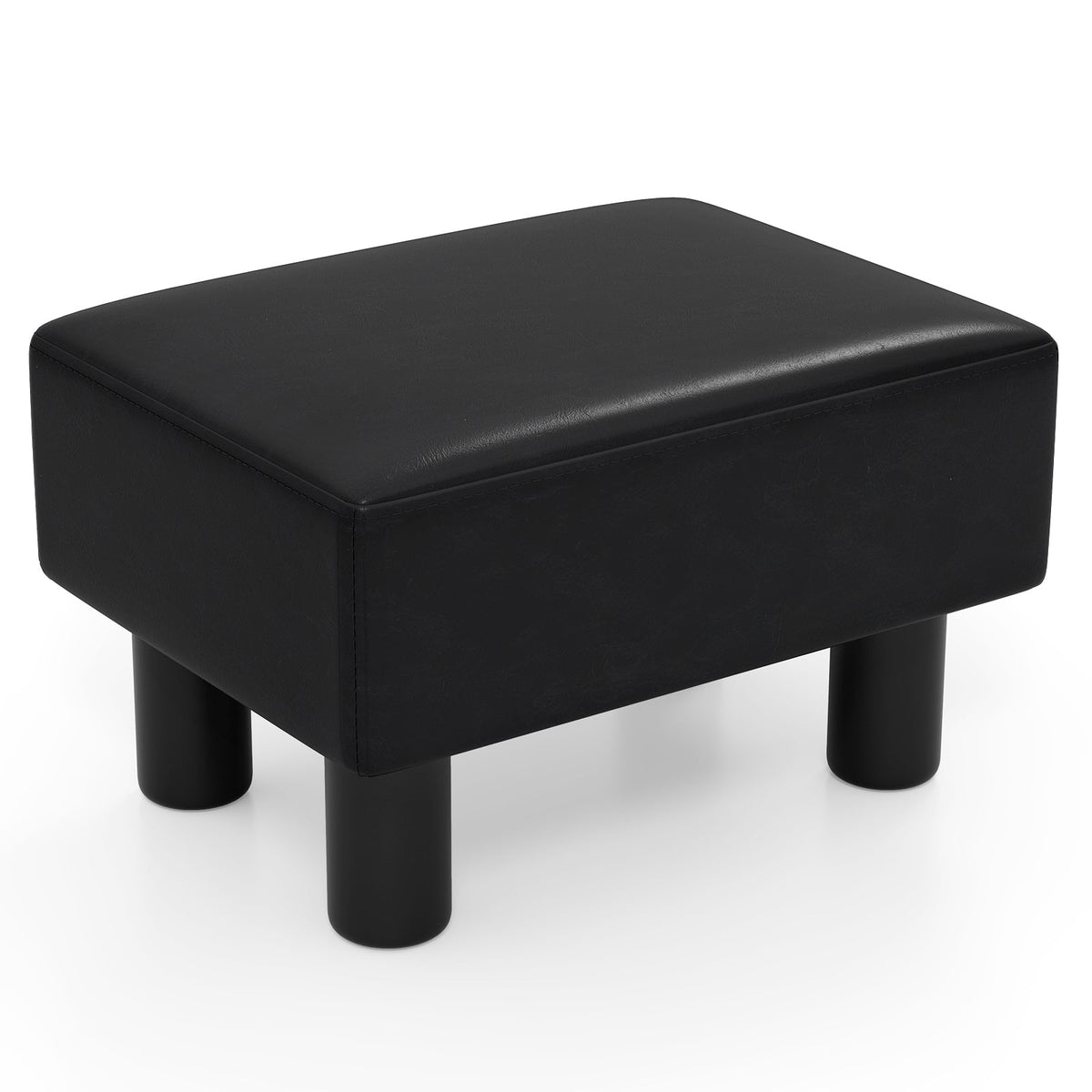 Small PU Leather Rectangular Seat Ottoman Footstool