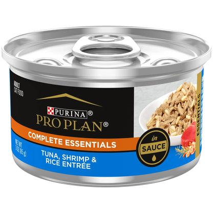 Pro Plan Complete Essentials Tuna, Shrimp & Rice Entrée In Sauce Wet Cat Food (3oz)