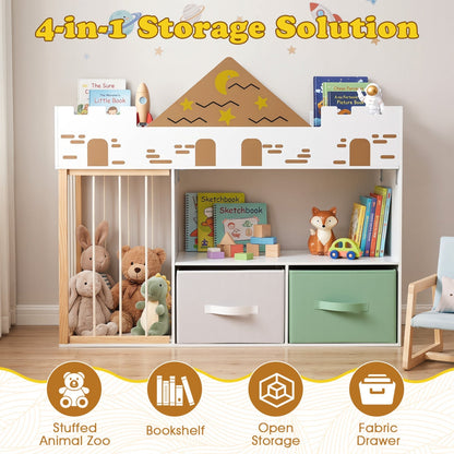 Kids Toy Storage Organizer with Stuffed Animal Holder