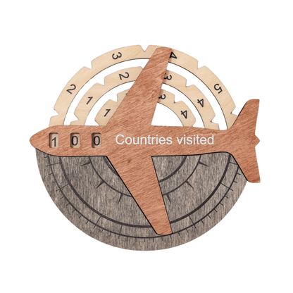 Travel Tracker 3D Wooden World Map – Smokey