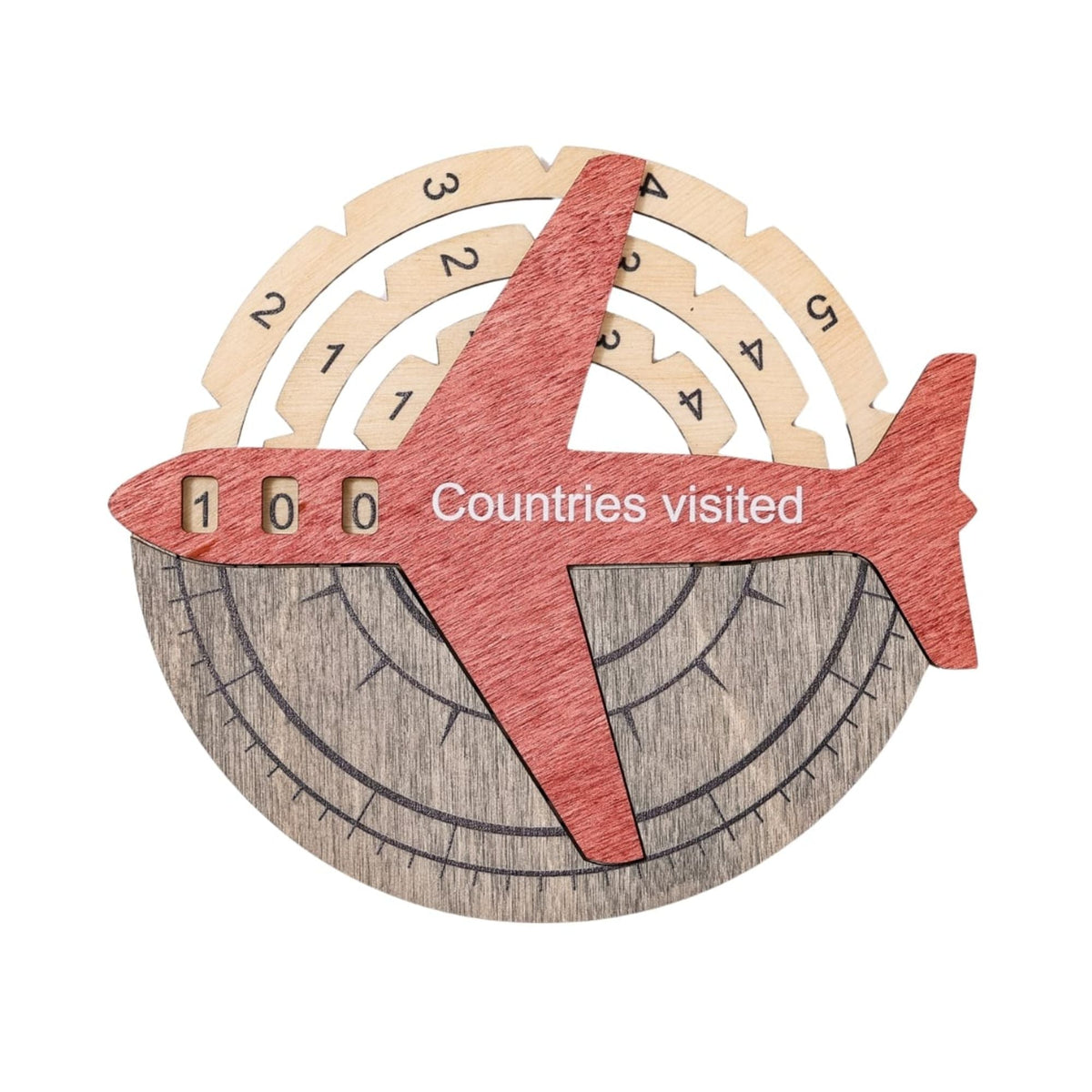 Travel Tracker 3D Wooden World Map