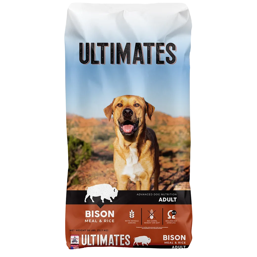 Ultimates Adult Bison Meal & Rice Dry Dog Food (28lb)