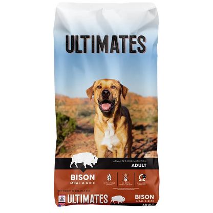Ultimates Adult Bison Meal & Rice Dry Dog Food (28lb)
