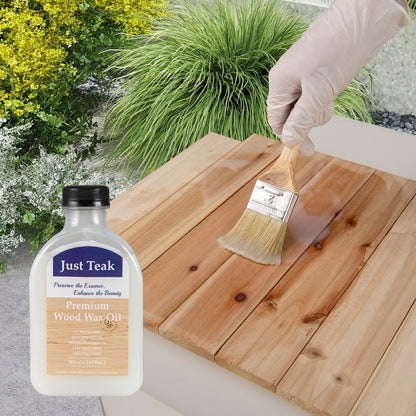 Wood Wax Oil for Outdoor and Indoor Furniture Teak Care Kit to Restore and Protect Wood