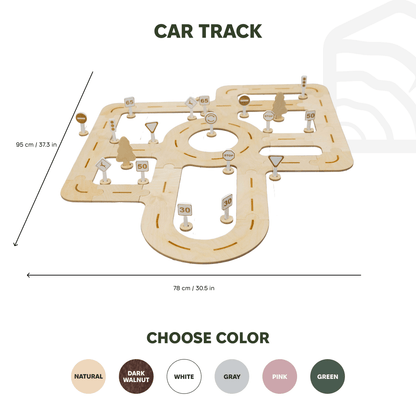 Wooden Car Track Toy