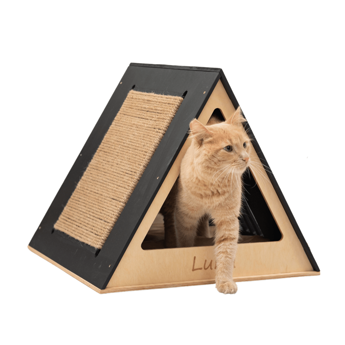 Stylish Wooden Cat Houses - Dark Walnut