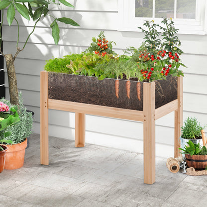 30/47 Inch Wooden Raised Garden Bed