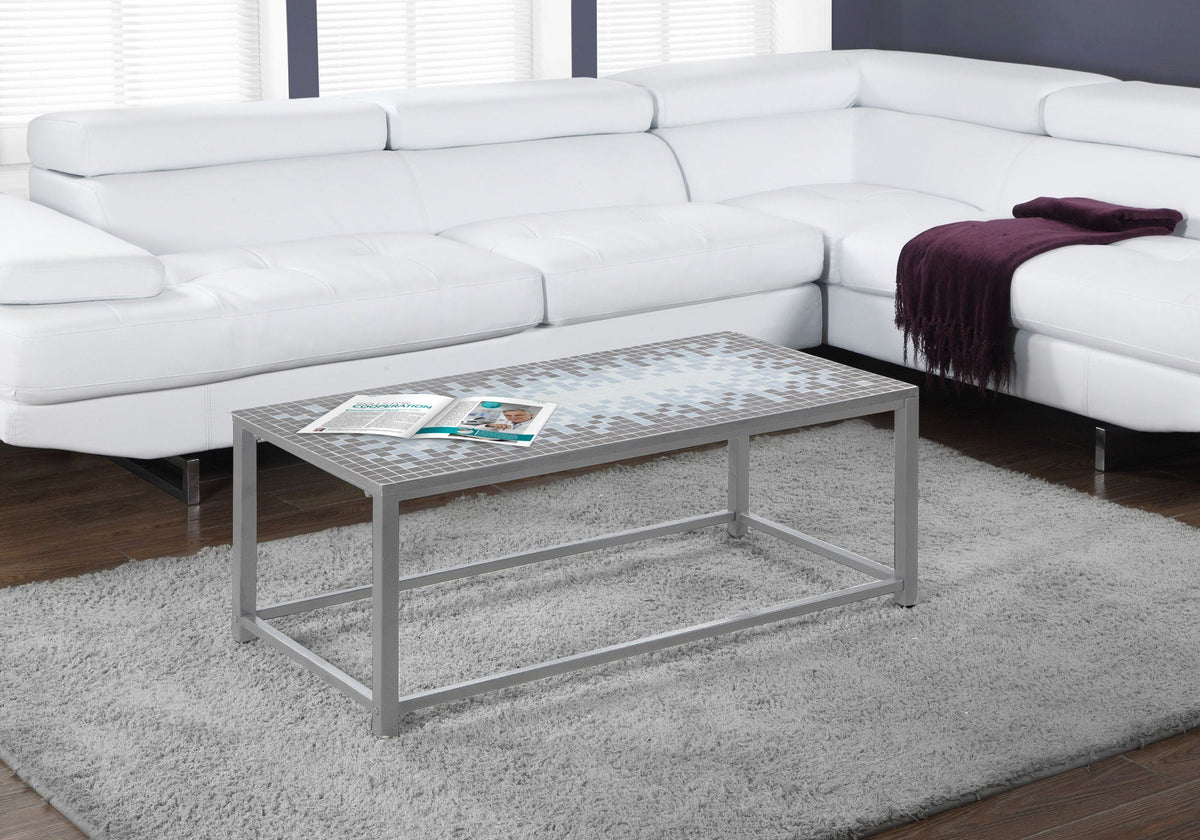 Rectangular Coffee Table with Terracotta Top - Light Brown or Dark Gray