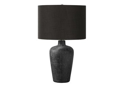 Contemporary Ceramic Table Lamp with Fabric Shade - Black