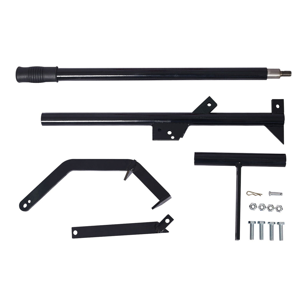 Heavy-Duty Log Jack with High Carbon Steel Hooks - Black