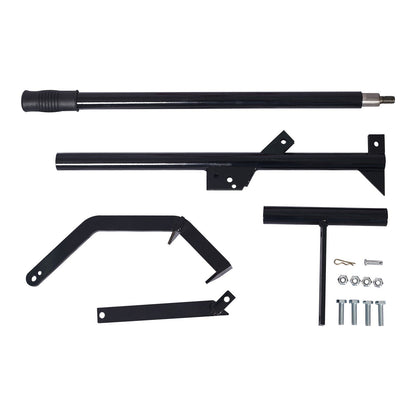 Heavy-Duty Log Jack with High Carbon Steel Hooks - Black