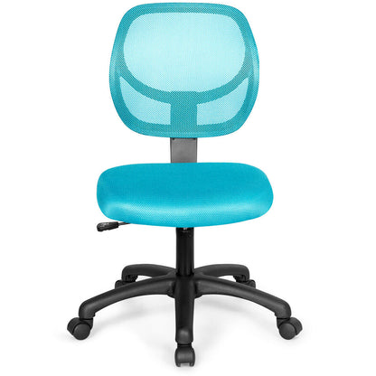 Low-back Computer Task Chair with Adjustable Height and Swivel Casters