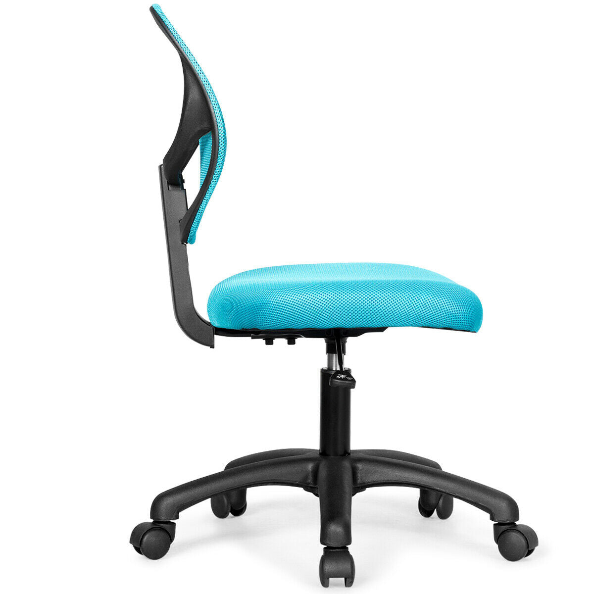 Low-back Computer Task Chair with Adjustable Height and Swivel Casters