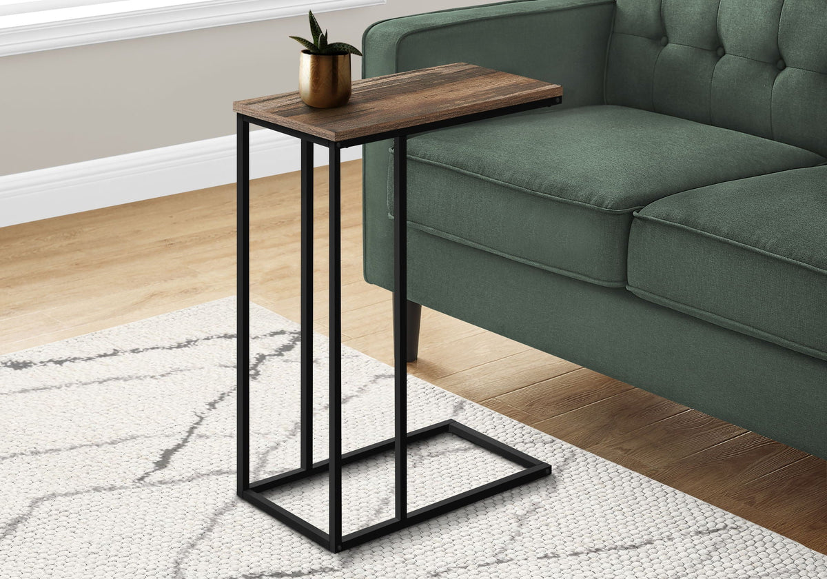 C-Shaped Metal Accent Table with Space-Saving Functionality - Multiple Colors