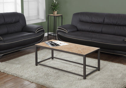 Rectangular Coffee Table with Terracotta Top - Light Brown or Dark Gray