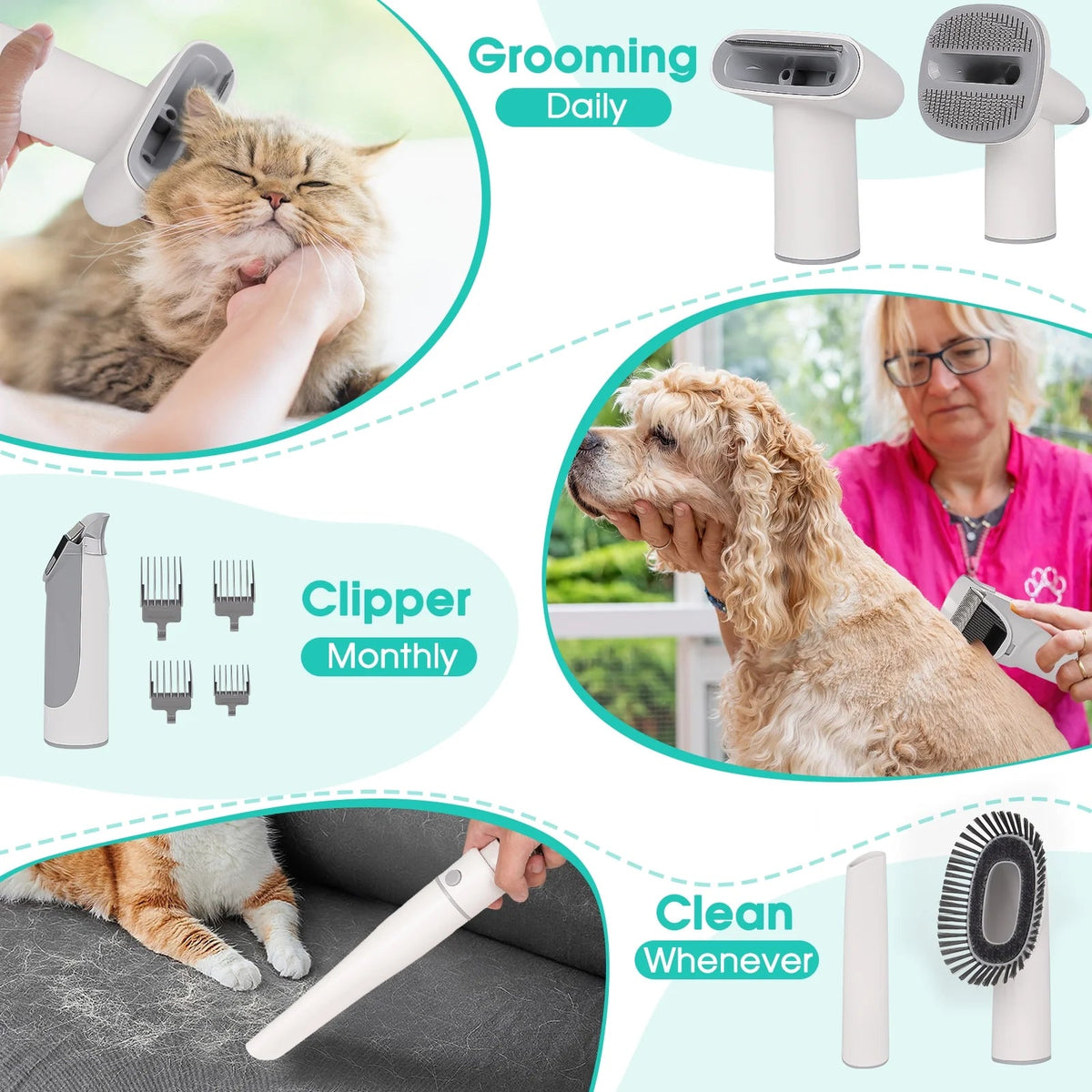 5 in 1 Pet Grooming Kit & Vacuum