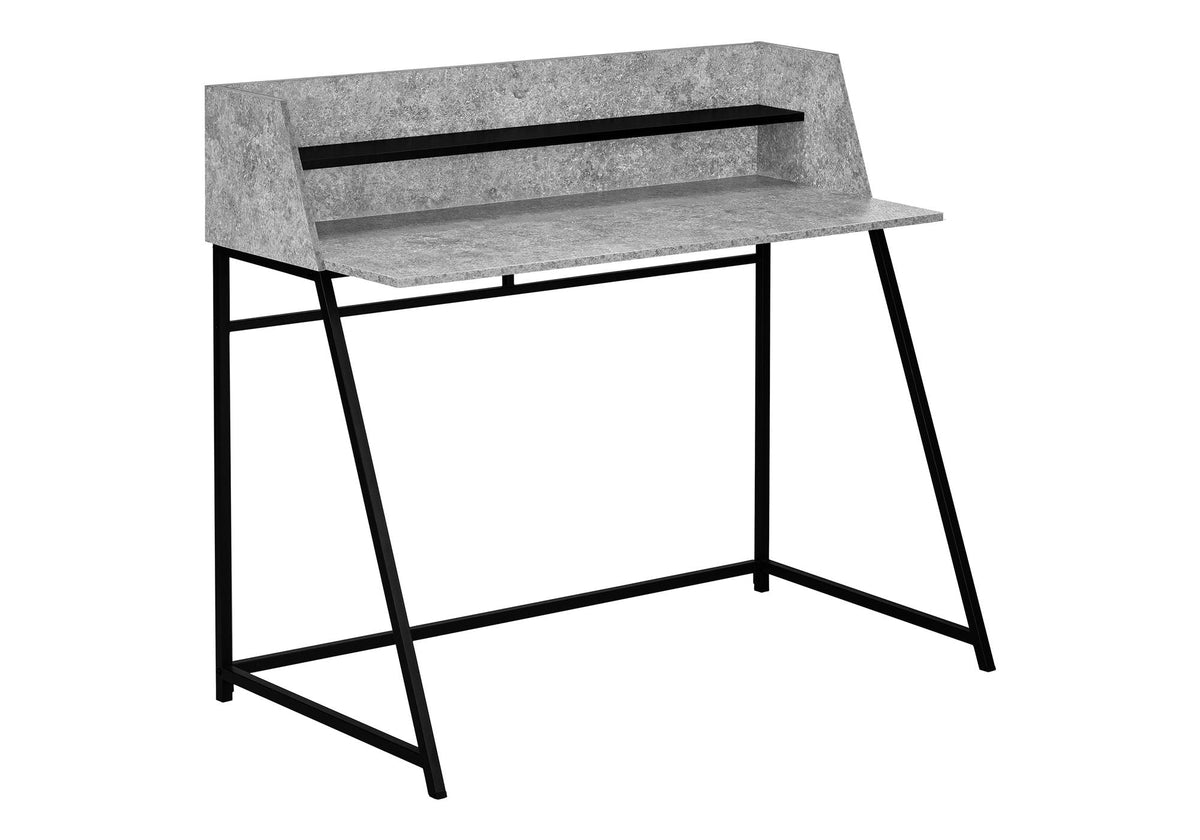 Marble Look Computer Desk with Storage Shelves - Multiple Colors