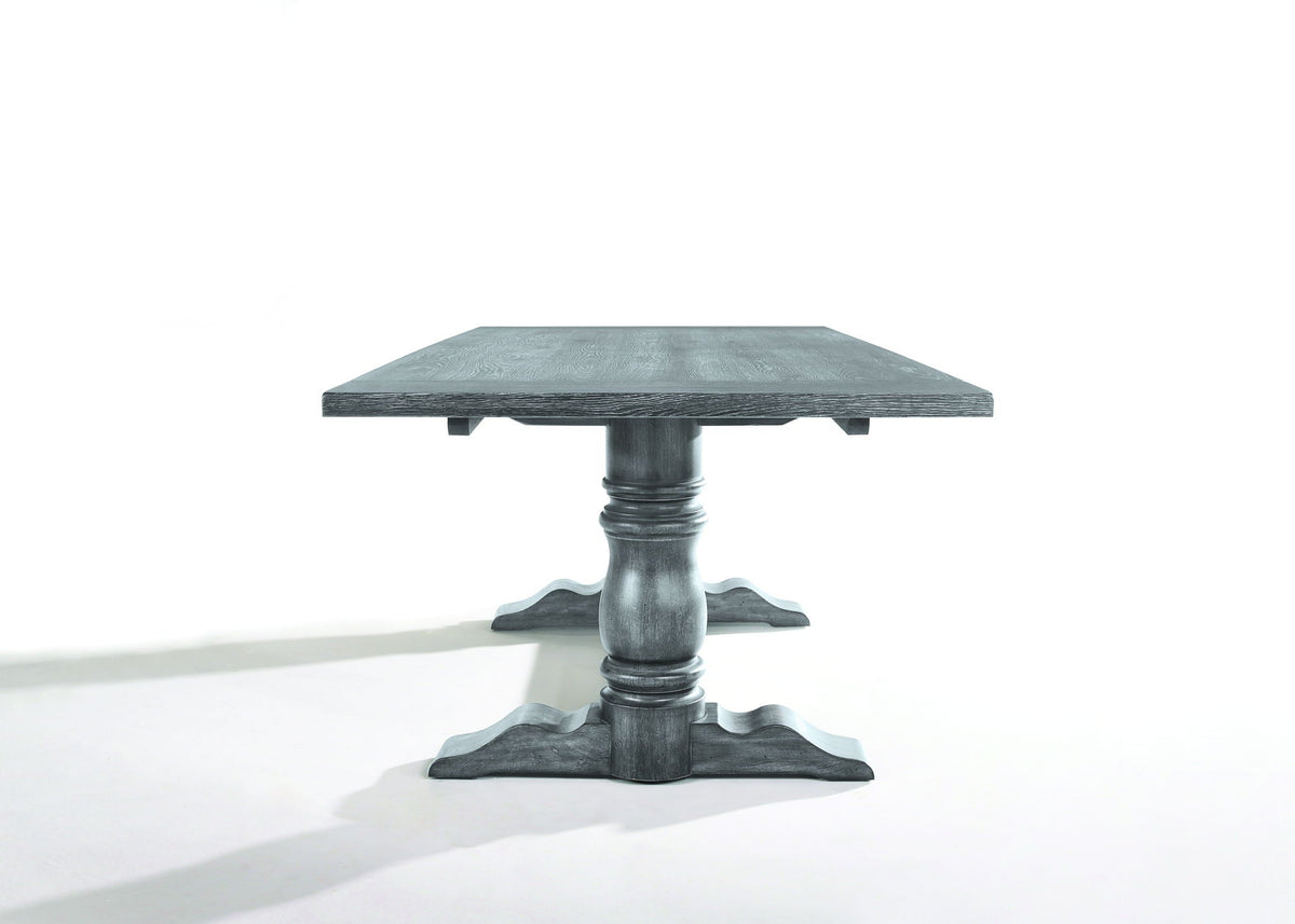 Leventis Weathered Gray Dining Table with Oak Veneer Top - Weathered Gray