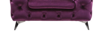 Fabric Atronia Arm Chair with Button-Tufted Backrest - Blue or Purple