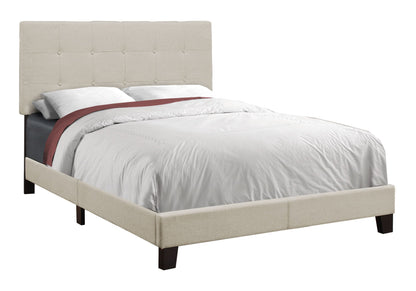 Transitional Upholstered Bed Frame with Tufted Fabric - Multiple Colors
