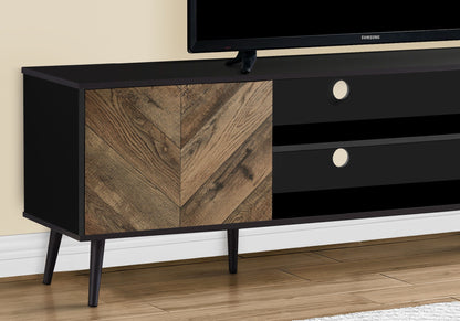 Modern Black TV Stand with Storage - 72 Inch