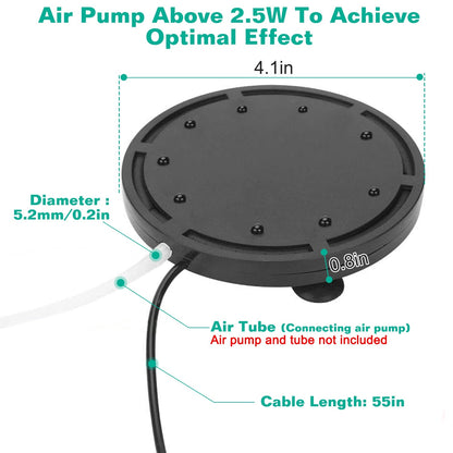 GBruno 4in LED Aquarium Air Bubble Lamp