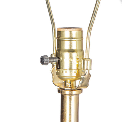 Gold Leaf Table Lamp with Marble Base - Gold