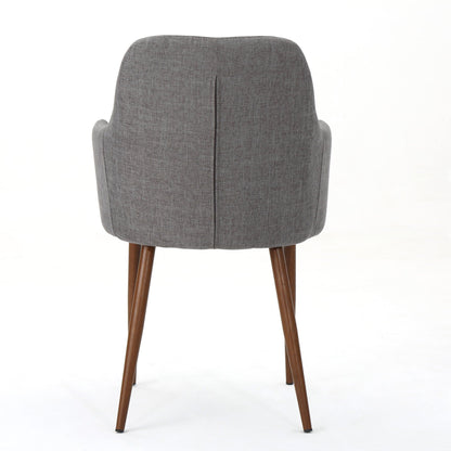 Elegant Dining Chair with Contoured Support - Orange, Dark Gray, Green