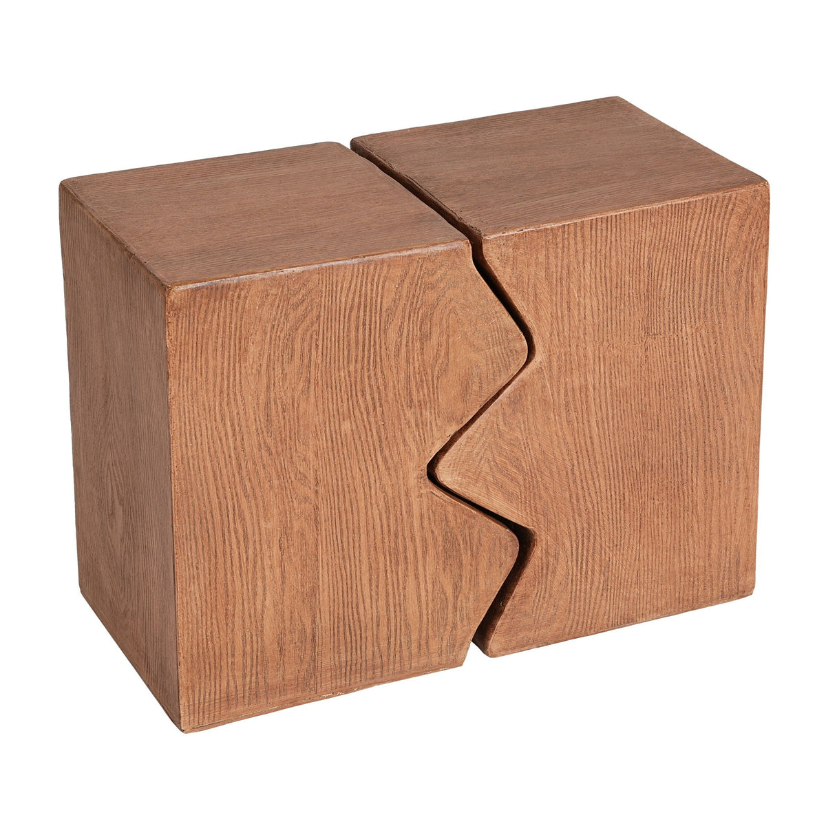 Rectangular Outdoor Indoor Accent Side Table Set of 2 with MGO Durability – Dark Gray or Light Brown